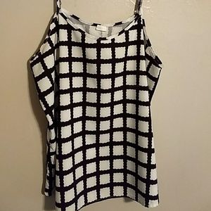 Jasper Black and White checkered tank💖